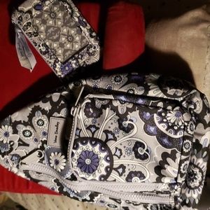 Vera Bradley mini sling bag/backpack and matching wallet NWOT